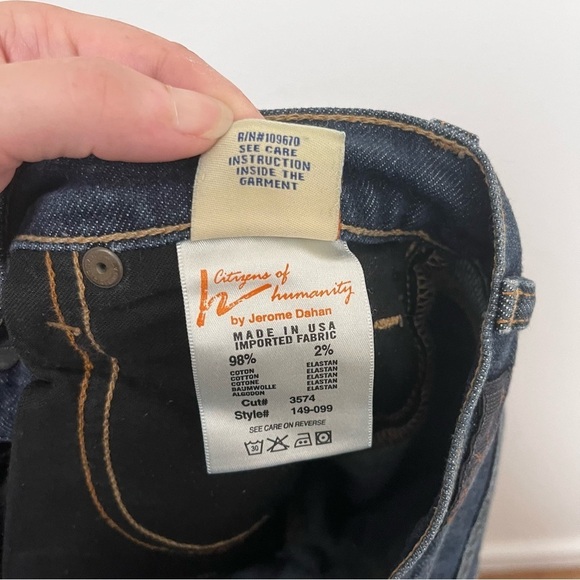 CITIZENS OF HUMANITY Jackie #149 Stretch Straight Leg Jeans Buckle Embroidery 25 - Picture 9 of 15